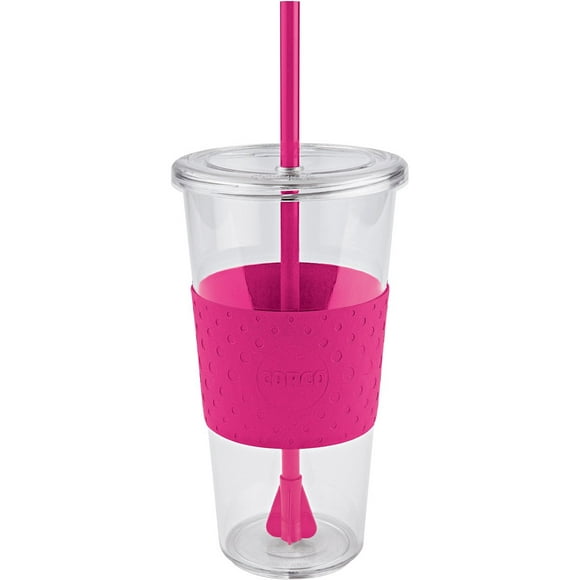 Copco Sierra Plastic Tumbler for Cold Beverages 24 Oz, Hot Pink