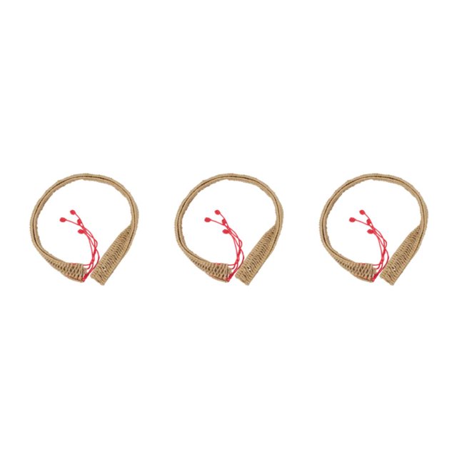 Thinsony 1/2/3/5 Eliminate Noise With Stylish Woven Rattan Rope Home Decor Handmade Handpan Rattan Rope Fitting red 3PCS