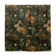 thumbnail image 2 of Yayeee Shower Curtain with Hooks 72"x72" Waterproof Fabric Bathroom Hanging Decor, Brown Floral Rabbits Pattern, 2 of 5