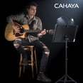 thumbnail image 6 of CAHAYA 6 IN 1 Sheet Music Stand with Stand Light Desktop Book Stand with Carrying Bag, Sheet Music Folder & Clip Metal Portable Solid Back for Guitar, Ukulele, Violin Players, 6 of 7