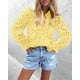 thumbnail image 5 of Blusa de Mujer PRETTYGARDEN Cuello en V Manga Abullonada Amarilla XXL, 5 of 6