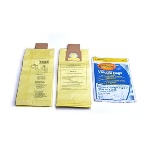 9 Compatible with Kenmore Vacuum Cleaner Bags 9 Upright 50688 and 50690 Type U-2 V Vacuum Cleaner Bags