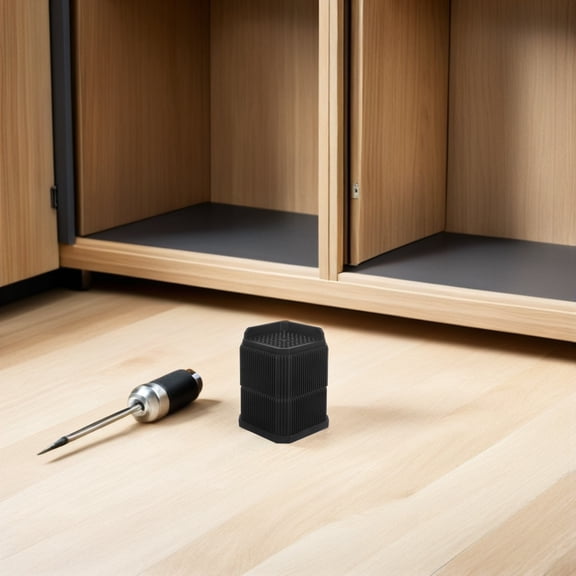POPETPOP Non Skid Furniture Raisers Black Tpe for Home Furniture 4Pcs