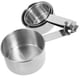 thumbnail image 5 of PTOOTP Juego de tazas medidoras de acero inoxidable de alta calidad con mango corto y cucharas medidoras para hornear, de 60 ml, 80 ml, 125 ml y 250 ml, para sabores secos y líquidos (plateadas)., 5 of 7