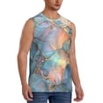 thumbnail image 2 of Balery Pastel Abstract Fluid Art Camisetas sin mangas para hombre, absorbe la humedad y protege contra el mal olor.-Large, 2 of 7