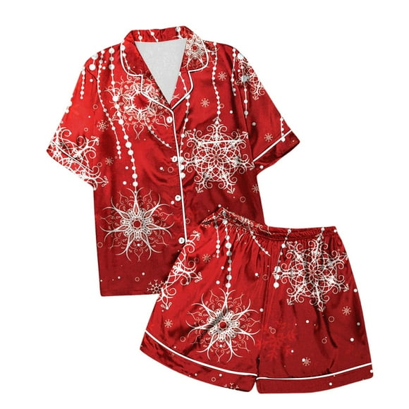 GPOECD Womens Silk Satin Sleepwear Lingerie Set Floral Lace Trim Robe Pajama Outfit Nightwear For White,S