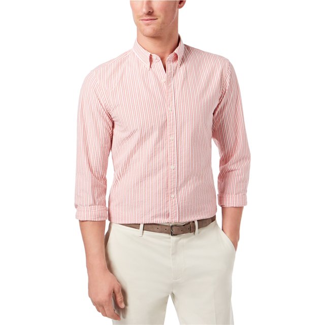 Camisa con Botones a rayas Michael Kors hombre rosa extragrande Botones al frente