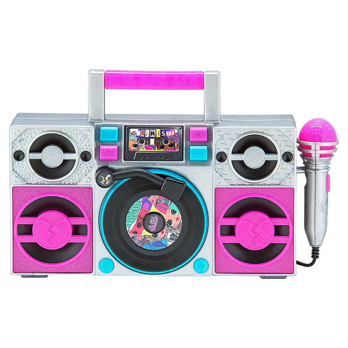 Sylvania SRCD1025 Portable CD Radio Boombox - Pink - Walmart.com