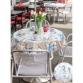 thumbnail image 5 of Outdoor Tablecloth with Umbrella Hole for Patio/Picnic/Party/Camping, Coastal Seahorse Waterproof Table Cloth Round Cover Washable, Summer Ocean Starfish Corals Blue (Dia 60"), 5 of 9