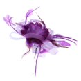thumbnail image 1 of Diadema de Pelo de Malla con Plumas Artificiales Zulema Sombrero de mujer fascinante, 1 of 8