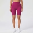 thumbnail image 2 of QATAINLAV Laides 6" High Waisted Short Leggings Tummy Control Workout Gym Athletic Biker Shorts Butt Lifting Yoga Bottoms Wine S, 2 of 6