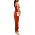thumbnail image 3 of Women Summer Bodycon Maxi Dress Tube Top Side Slit Long Elegant Party Wedding Guest Dress, 3 of 6