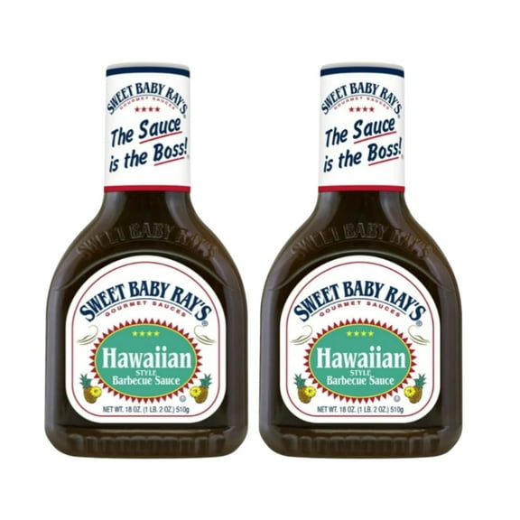 (2 Pack) Sweet Baby Ray's Hawaiian Style Barbecue Sauce 18 oz