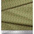 thumbnail image 2 of Soimoi Green Cotton Voile Fabric Filigree Damask Decor Fabric Printed Yard 42 Inch Wide, 2 of 3