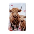 thumbnail image 2 of Taicans Highland Cow Kitchen Towels 1Pcs,Floral Highland Cattle with Baby Cow Decorative Dish Towels,Rustic Farmhouse Bathroom Hand Towels,Soft Absorbent Tea Towels for Cooking Cleaning Home Decor, 2 of 6