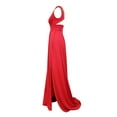 thumbnail image 4 of B91xZ 2024 Robes d'Été Décontractées pour Femmes Robes Formelles pour Femmes Soirée Élégante Col en V Sans Manches Fendu Enveloppant, Rouge m, 4 of 5