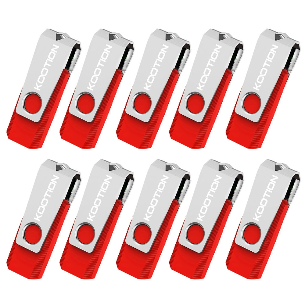 KOOTION 10PCS 2GB Bulk USB 2.0 Flash Drive Swivel Memory Stick Thumb