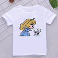 thumbnail image 1 of Disney Child Mermaid Princess Kawaii Printed T-shirt Baby Girl Soft Cartoon Clothing Cute Graphic Tops Kids Funny Tees DropshipHeight-80(1-2T) Gao Jinjia LED, 1 of 2