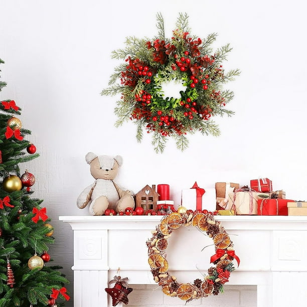 Couronne de Noël avec des rubans, vacances, décoration de porte - France