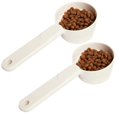 thumbnail image 1 of Cuchara Medidora Para Mascotas, Cuchara Medidora De Comida Para Mascotas De Melamina, Herramienta De Medición Colgante Con Escala, Mango Ergonómico Para Comida Para Mascotas En Casa 2 Uds. Vogacara PT001042-00, 1 of 7