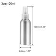 thumbnail image 2 of Uxcell 3oz/100ml Spray Bottle with Clear Mist Sprayer Aluminium  Silver Tone 6Pack, 2 of 5