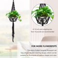 thumbnail image 3 of POINTERTECK 2Pcs Macrame Plant Hanger Net Hanging Planter Flower Pot Holders Hanging Planter Basket Handmade Cotton Rope Hangers Decorative Macrame Hangers Boho Home Decor (35.4‘‘Black), 3 of 7