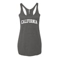 thumbnail image 2 of Wild Bobby State of California College Style Women Tri-Blend Racerback Tank Top, 2 of 6