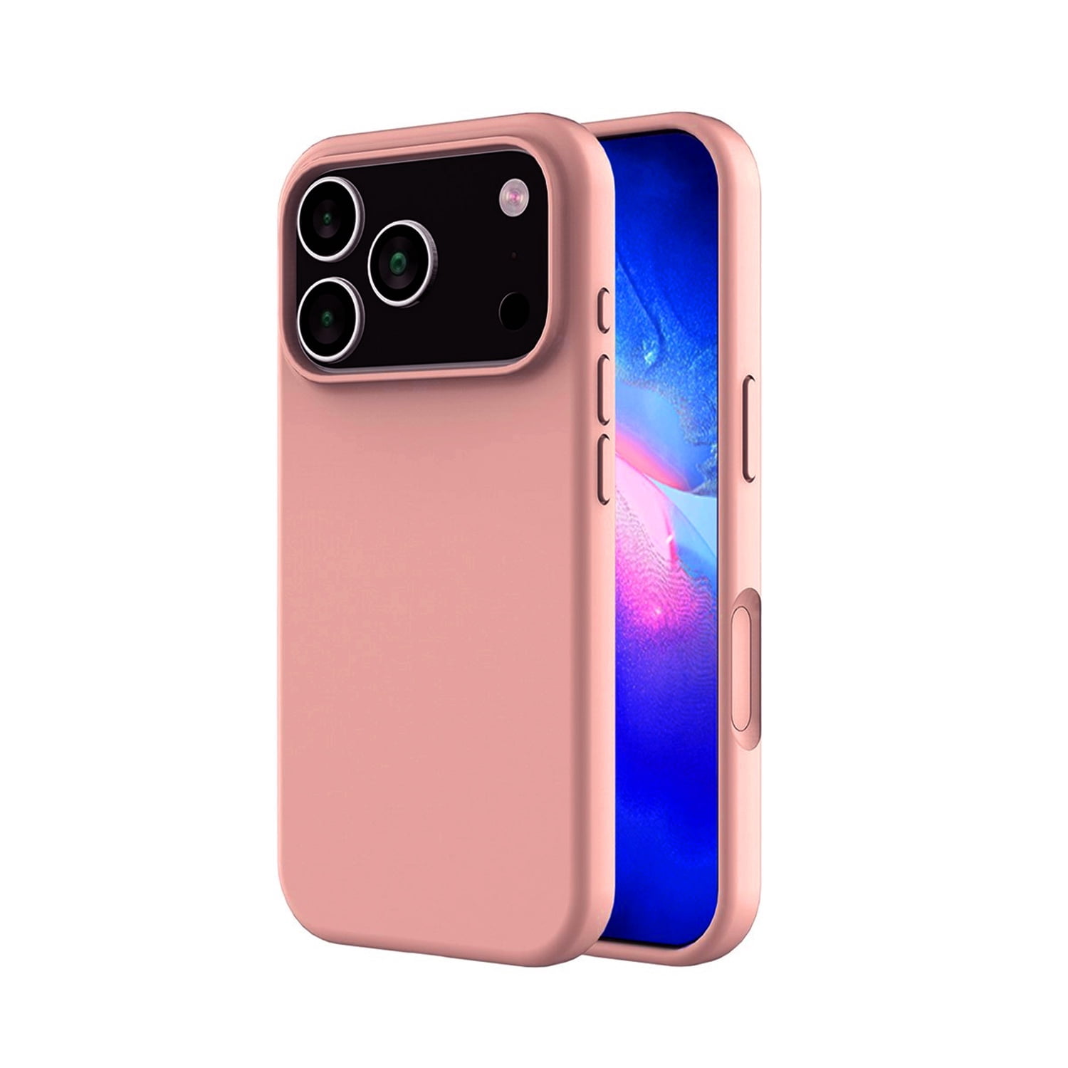 Lightweight Soft Silicone Bumper Case for iPhone 17 Pro Max - Pink