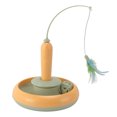thumbnail image 1 of Rotating Cat Teaser, Easy Assembly 360 Degree Rotatable Cat Feather Toy  For Home Orange And Blue,Yellow And Green, 1 of 8