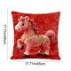 thumbnail image 3 of Uuiauoio Chinese Happy Lunar New Year Spring Festival Throw Pillow Cover, 18 x 18 Inch Year of The Horse Holiday Cushion Case Decoration for Sofa Couch Home Decor, 3 of 7