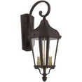 thumbnail image 5 of 9 inch 2 Light Bronze Outdoor Wall Lantern with Clear Glass Shade backed with Cast Aluminum material for patio, front porch, entryway and more, 5 of 6