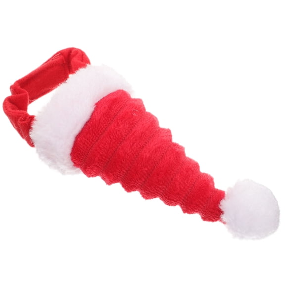 YUYUETIME Red Christmas Dog Hat, Soft Comfortable Pet Party Costume Cap for Small Dogs, Cats, Festive Holiday Photo Prop Accessory