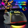 thumbnail image 5 of G6 Souris Mécanique RGB 12 Touches Filaire Gaming Mouse Design Ergonomique Macro 10 Touches Réglable 6 Vitesses DPI 13 Modes d'Éclairage RGB, 5 of 5
