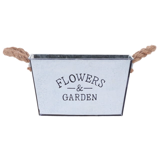 Miangastore Garden Flower Bucket Flower Holder Iron Flower Container Succulent Plant Pot