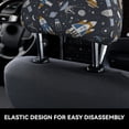 thumbnail image 4 of Kdxio Space Cars Pattern Print 2 Piece Car Head Rest Covers Set Auto Front/Rear Seats Headrest Cover Universal Fit Most Cars,Sedan, SUV, 4 of 9