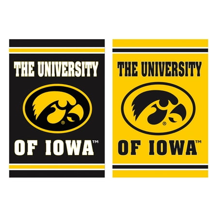 Iowa Hawkeyes 12.5" x 18" Double-Sided Embossed Suede Garden Flag