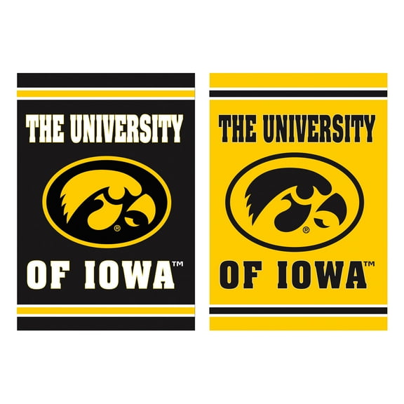 Iowa Hawkeyes 12.5" x 18" Double-Sided Embossed Suede Garden Flag