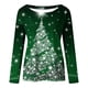 thumbnail image 4 of Pntutb Blusa de manga larga con cuello redondo y estampado de árbol de Navidad para mujer Pntutb Pntutb-385, 4 of 5