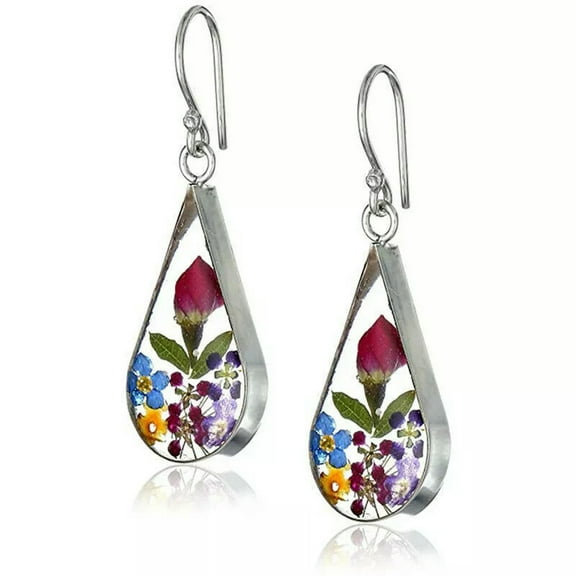 GKNET Pretty Rose 925 Silver Drop Earrings for Women Delicate Jewelry A Pair/set Gift