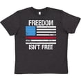 thumbnail image 3 of Inktastic Grunge American Flag Freedom Isn't Free Youth T-Shirt, 3 of 5