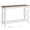 Oak Brown/Antique White, variant on HOOBRO Industrial Multifunction with Power Socket, Outlets and USB Ports Engineered Wood Console Table, Black Walnut