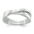 thumbnail image 1 of SS White Ice .03ct. Diamond Crossover Ring Size 7, 1 of 3