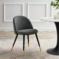 thumbnail image 5 of Side Dining Chair, Set of 2, Fabric, Grey Gray, Modern Contemporary Urban Design, Kitchen Room Cafe Bistro Restaurant Hospitality, 5 of 9