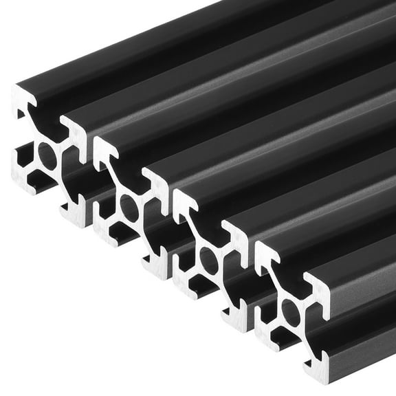 Uxcell 4 Pcs T Slot 2020 Aluminum Extrusion Profile 3.94 inch Length European Standard Anodized Black Extrusion Frame