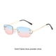 thumbnail image 2 of Gafas de Sol Qarigey Rectangulares de Color Verdadero Lentes Azul Rosado, 2 of 6