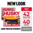 thumbnail image 2 of Husky 42 Gallon Heavy Duty 2 Mil Contractor Bags, 40 Bags, 2 of 10