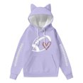 thumbnail image 4 of cocolona Womens Hoodies Fall Winter Long Sleeve Drawstring Hooded Sweatshirts Fashion Casual Loose Football Print Tops with Pockets, 4 of 4