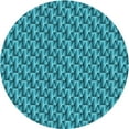 thumbnail image 1 of Ahgly Company Machine Washable Indoor Round Transitional Dark Cyan Green Area Rugs, 3' Round, 1 of 7