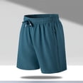 thumbnail image 5 of Pantalones cortos de secado rápido para hombre, pantalones cortos deportivos informales, pantalones de playa de seda fina de hielo para hombre, pantalones grandes, 5 of 5