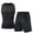 Black-1, variant on QSAWXQZ Men's Compression Set 2 Piece Sleeveless Tank and Shorts with Liner Crew Neck Moisture Wicking Mesh Quick Dry Pockets Athletic Wear Gym Training Running Wine-1 S